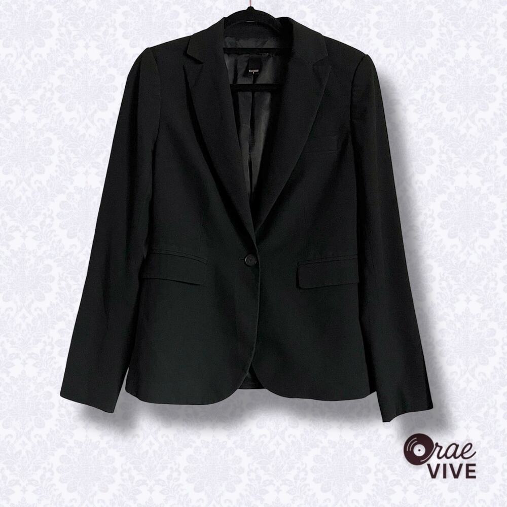 Victoria's Secret 6 Black Blazer One Button Work Jacket